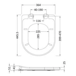 Luxury D-Shaped Soft Close Toilet Seat - Quick Release - NTS004 - Nuie -Lumibath Shop nts004