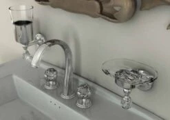 Oriental Crystal Open Toilet Roll Holder - Chrome, Gold Or Black Chrome - Origins Living -Lumibath Shop oriental crystal lifestyle 3 4