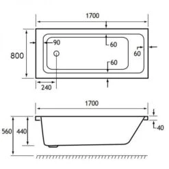 Beaufort Portland 1700 X 800 Beauforte Reinforced Bath 6 Beaufort Portland 1700 X 800 Beauforte Reinforced Bath -Lumibath Shop portland 1700x800 tech 1