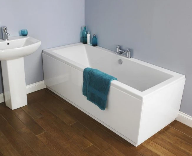 Asselby Square Double Ended Bath - 1800 X 800mm - NBA214 - Nuie 1 Asselby Square Double Ended Bath - 1800 X 800mm - NBA214 - Nuie