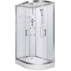Vidalux Pure 1200 Hydro Massage Shower Cabin - 1200 X 800mm - Left Handed - White