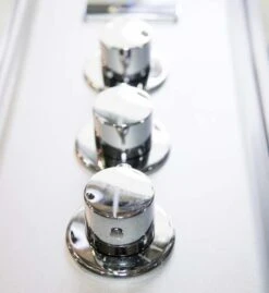 Vidalux Pure 1200 Hydro Massage Shower Cabin - 1200 X 800mm - Left Handed - White -Lumibath Shop pure controls 2