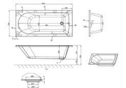 ClearGreen Reuse 1500 X 700mm Reinforced Single Ended Bath 10 ClearGreen Reuse 1500 X 700mm Reinforced Single Ended Bath -Lumibath Shop r11.Drawing