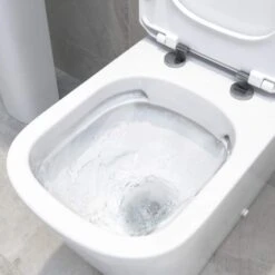 Ankam Rimless Comfort Height Back To Wall Toilet & Soft Close Seat -Lumibath Shop rimless toilet lifestyle1 1