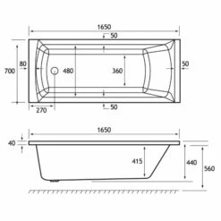 Beaufort Rockall 1650 X 700 Bath -Lumibath Shop rockall se 1650x700 tech