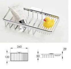 Roman Chrome Stepped Shower Caddy - Bottle & Soap Holder - RSB03 -Lumibath Shop rsb03 tech roman rd