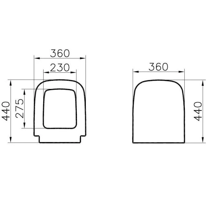 VitrA S20 Replacement Toilet Seat - Standard Close - 77003001 2 VitrA S20 Replacement Toilet Seat - Standard Close - 77003001 - Image 2