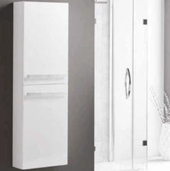 Elation Eko Tall Unit With Slab Door - Gloss White