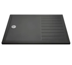 Nuie 1400 X 800 Walk-In Shower Tray Slate Grey - FREE Waste