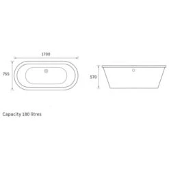 Semois 1700mm Freestanding Bath -Lumibath Shop semois tech