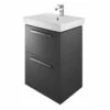 The White Space Floor Standing Vanity Unit - 600mm Charcoal
