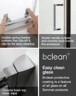 Sommer8 1000mm Sliding Shower Door -Lumibath Shop sommer additional detail images 1