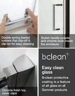 Sommer8 1700mm Sliding Shower Door 2 Sommer8 1700mm Sliding Shower Door - Image 2