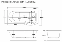 Vitra & Sommer 1675mm P Shape Shower Bath Complete Suite 15 Vitra & Sommer 1675mm P Shape Shower Bath Complete Suite -Lumibath Shop sommer showerbath tech