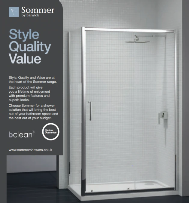 Sommer8 1700mm Sliding Shower Door 3 Sommer8 1700mm Sliding Shower Door - Image 3