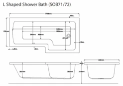 Vitra Milton Sommer L Shaped Shower Bath Bathroom Suite 19 Vitra Milton Sommer L Shaped Shower Bath Bathroom Suite -Lumibath Shop sommer square showerbath tech 1