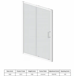 Sommer8 1000mm Sliding Shower Door -Lumibath Shop sommer8 diagram sliding door 1000mm