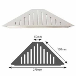 Genesis Black Retro Fit Stainless Steel Shower Shelf 5 Genesis Black Retro Fit Stainless Steel Shower Shelf -Lumibath Shop stainless shower shelf 2 500x500 1