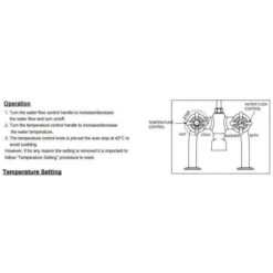 Burlington Tay Deck Mounted Traditional Bath Shower Mixer Tap Rigid Riser - Fixed Head - BT2DS -Lumibath Shop tay temp tech drawing 1