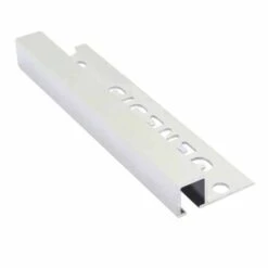 Genesis 12mm Bright Silver Aluminium Square Tile Trim 2.5m