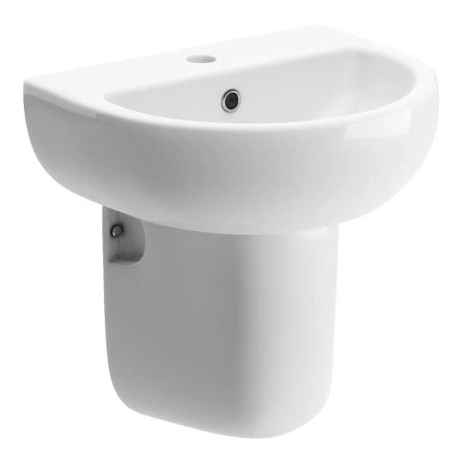 Termond 450x400mm 1TH Basin & Semi Pedestal 1 Termond 450x400mm 1TH Basin & Semi Pedestal
