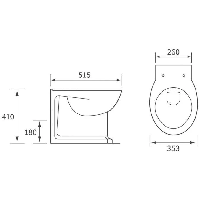 Termond Back To Wall Toilet & Soft Close Seat 3 Termond Back To Wall Toilet & Soft Close Seat - Image 3