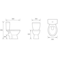 Termond Bathroom Suite, Basin, WC & Double Ended Bath 1700mm -Lumibath Shop termond cc open back tech 2