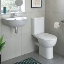 Termond Closed Coupled Open Back Toilet & Soft Close Seat -Lumibath Shop termond lifestyle 3