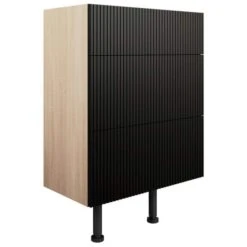 Termonde 600mm 3 Drawer Base Unit - Matt Graphite Grey