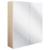 Termonde 600mm 2 Door Mirrored Wall Unit - Matt White