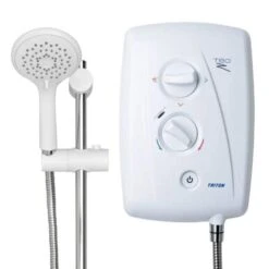 Triton T80Z Fast-Fit 9.5kW White Electric Shower -Lumibath Shop triton t80z 2 1