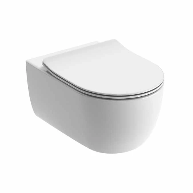 Velino Rimless Wall Hung Pan Including Soft Close Seat - Tissino 1 Velino Rimless Wall Hung Pan Including Soft Close Seat - Tissino