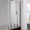 Aquadart Venturi 6 4 Fold Bath Shower Screen - 1400 X 800mm