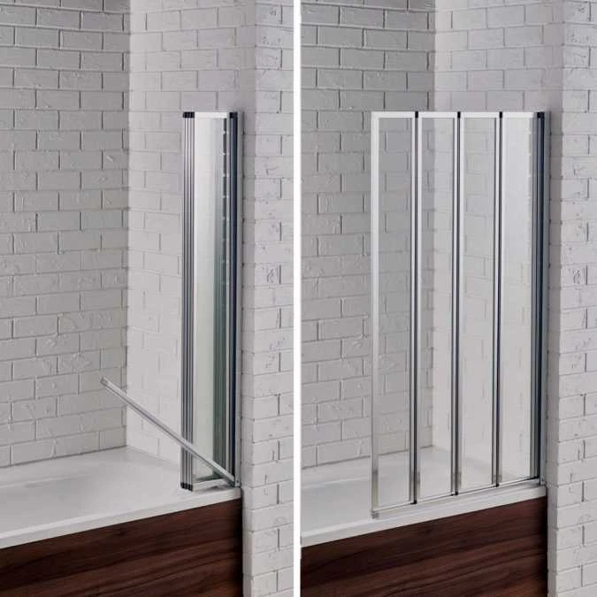 Aquadart Venturi 6 4 Fold Bath Shower Screen With Swiftseal - 1400 X 800mm - Right Hand 1 Aquadart Venturi 6 4 Fold Bath Shower Screen With Swiftseal - 1400 X 800mm - Right Hand