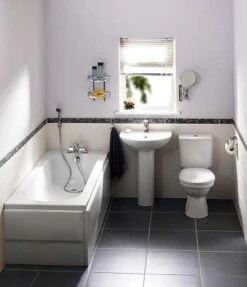 VitrA Milton & Optima Single Ended Bath Bathroom Suite -Lumibath Shop vitra milton 4 piece set 5B45D 3318 p