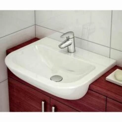 VitrA S20 Semi-Recessed Basin 550mm Single Tap Hole