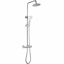 Niagara Chrome Round Thermostatic Dual Head Shower Set