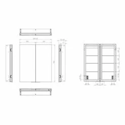 HiB Atrium 60 LED Bathroom Mirror Cabinet - 53100 -Lumibath Shop wAtrium 60 Sizes 1