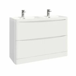 Bella 1200 Floor Cabinet In White - Scudo