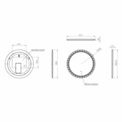 HIB Bellus 80 Round LED Bathroom Mirror 800mm -Lumibath Shop wBellus 80 Sizes
