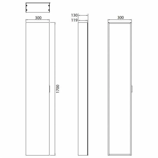 HiB Eris 30 Bathroom Mirror Cabinet - 45300 3 HiB Eris 30 Bathroom Mirror Cabinet - 45300 - Image 3