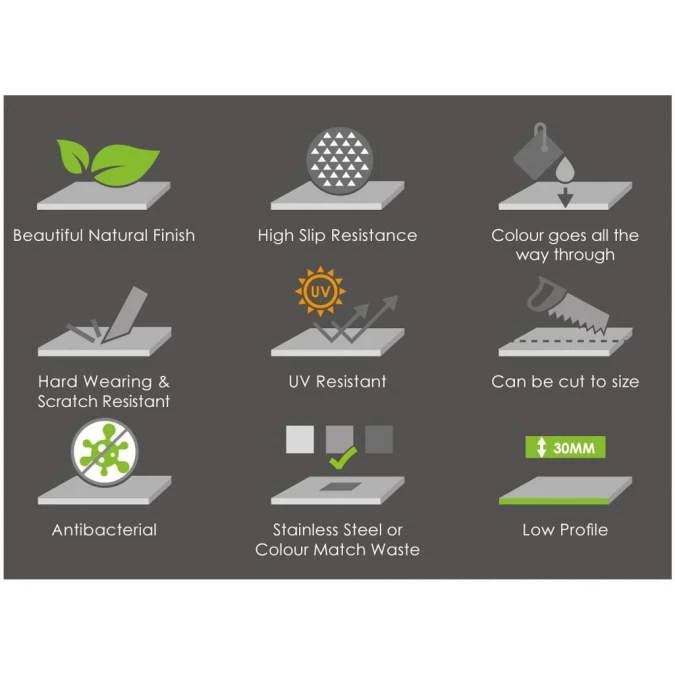 Essenza 900 X 900mm White Slate Shower Tray - Cut To Size 7 Essenza 900 X 900mm White Slate Shower Tray - Cut To Size - Image 7