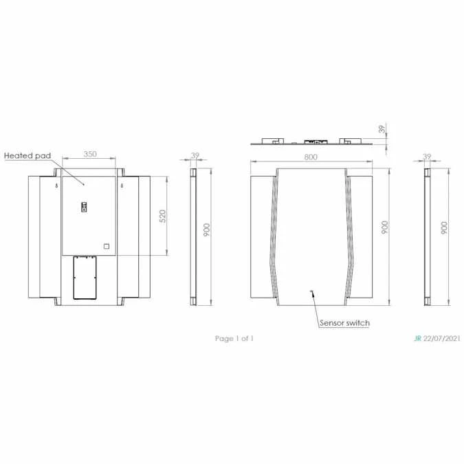 HIB Maxim LED Bathroom Mirror 900 X 800mm 4 HIB Maxim LED Bathroom Mirror 900 X 800mm - Image 4