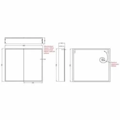 HiB Qubic 80 LED Bathroom Mirror Cabinet - 46600 -Lumibath Shop wQubic 80 Sizes