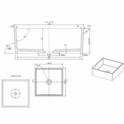 Magpie 426mm Square Resin Basin -Lumibath Shop wSabina Sizes