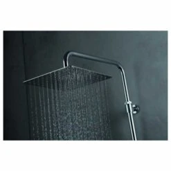 Vema Matt Black Thermostatic Shower Column Fixed Head & Riser 5 Vema Matt Black Thermostatic Shower Column Fixed Head & Riser -Lumibath Shop wVema Lifestyle 2 1