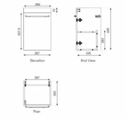 The White Space Wall Hung Vanity Unit - 450mm Dark Indigo Blue 6 The White Space Wall Hung Vanity Unit - 450mm Dark Indigo Blue -Lumibath Shop whitespace scene spec