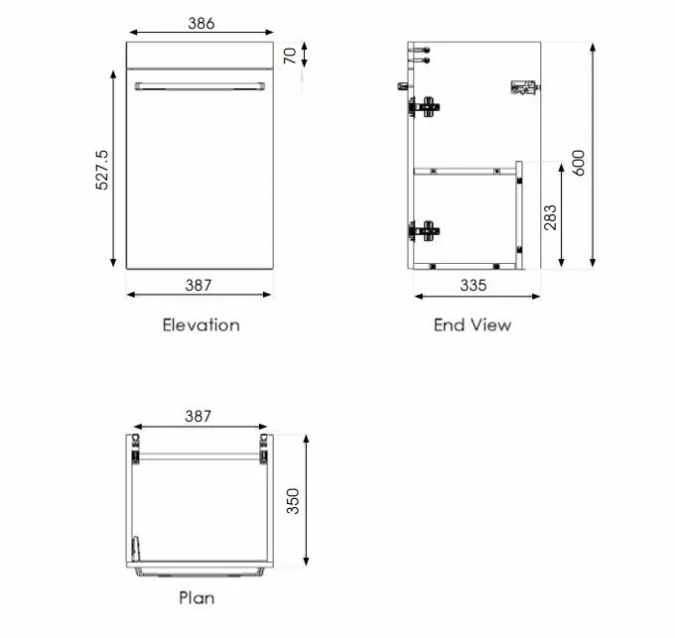 The White Space Wall Hung Vanity Unit - 450mm Dark Indigo Blue 3 The White Space Wall Hung Vanity Unit - 450mm Dark Indigo Blue - Image 3