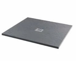 MX Minerals 900 X 900mm Ash Grey Slate Effect Square Shower Tray