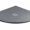 MX Minerals 800 X 800mm Ash Grey Slate Effect Quadrant Shower Tray